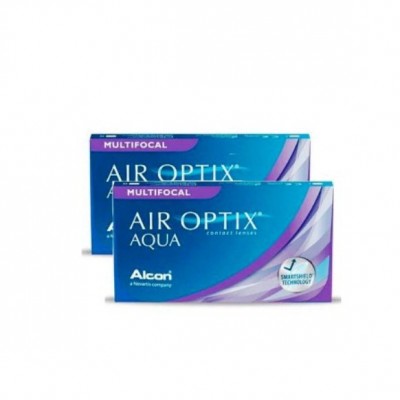 Lentes de Contato Air Optix Aqua Multifocal - 2 caixas + 1 Biotrue 420ml
