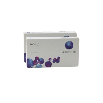 Lentes de contato Biofinity - Até -12,00 e +8,00 - 2 caixas + 1 Renu Advanced 475ml