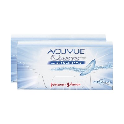 Lentes de contato Acuvue Oasys for Astigmatismo - 2 caixas + 1 Renu Fresh 475ml