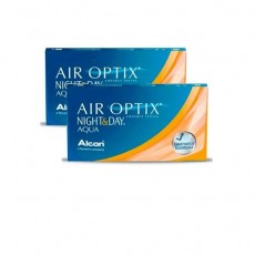 Lentes de contato Air Optix Night & Day Aqua - 2 caixas + 1 Biotrue 420ml