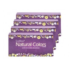 Lentes de contato Solflex Natural Colors-4-caixas