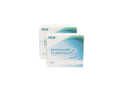 SDM Lentes - Lentes de contato Purevision 2 – 2 caixas + 1 Renu Fresh 475ml