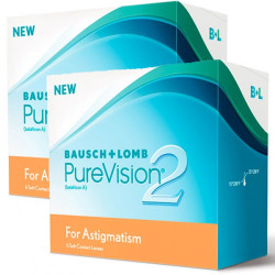 SDM Lentes - Lentes de contato Purevision 2 Toric – 2 caixas + 1 Renu Fresh 475ml